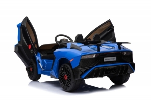 Lamborghini Aventador SV, Kinderauto blau schräg hinten